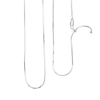 Diamond-cut Snake Chain with Ball Necklace in Rhodium Over Sterling Silver 4.70 Grams 24 Inches