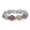 GP Italian Garden Collection Multi Gemstone Bracelet in Rhodium Over Sterling Silver (7.25 In) 29.00 ctw - Sticky add to cart bar