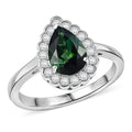 Certified & Appraised Rhapsody 950 Platinum AAAA  Pirineu Lagoon Tourmaline, Diamond (E-F, VS) (0.27 cts) Ring (Size 10.0) (6.22 g) 1.50 ctw - Sticky add to cart bar