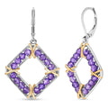 EverTrue African Amethyst Earrings in 18K YG Plated and Platinum Bond 5.00 ctw - Sticky add to cart bar