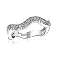 Luxuriant Lab Grown Diamond (G-H, SI) Ring in Rhodium Over Sterling Silver (Size 5.0) 0.35 ctw