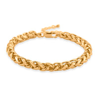 Rope Chain Bracelet in Goldtone (7.5-9.5In)