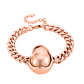 White Shell Pearl Bracelet in Stainless Steel (7.50-9.50In) - Sticky add to cart bar
