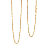 2.3mm Laser Rope Necklace in 14K Yellow Gold 5.6 Grams 22 Inches
