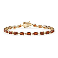 D'Joy AAA Ceylon Honey Garnet 10.35 ctw Sunfire Glow Bracelet in 18K Vermeil YG Over Sterling Silver (6.50 In) (Del. in 8-10 Days)