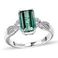 10K White Gold AAA Mint Tourmaline, Luxuriant Lab Grown Diamond (E-F, VS) (0.20 cts) Ring (Size 10.0) 2.65 ctw - Sticky add to cart bar