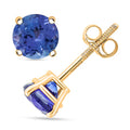 AAA Tanzanite 1.75 ctw Screw Post Earrings in 14K Yellow Gold - Sticky add to cart bar
