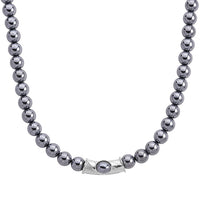 Terahertz Beaded Necklace in Silvertone 300.00 ctw (20 Inches)