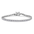 Luxuriant Lab Grown Diamond (G-H, SI) Matrix Line Bracelet in Rhodium Over Sterling Silver (7.25 In) 3.50 ctw - Sticky add to cart bar