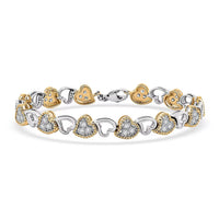 Luxuriant Lab Grown Diamond VS-SI 2.00 ctw Bracelet in 14K YG Over and Sterling Silver (7.25 In)