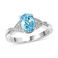 D'Joy Cambodian Blue Zircon and White Zircon 2.25 ctw Ring in Rhodium Over Sterling Silver (Size 9.0) - Sticky add to cart bar