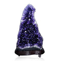 (Do Not Schedule For LS) Home and Office Decor Uruguayan Amethyst Geode on Wooden Base (350 lbs) - Sticky add to cart bar