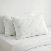 American Thread Collection Set of 2 Microfiber Bamboo Pillows