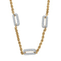 Luxuriant Lab Grown Diamond G-H SI 2.00 ctw Infinity Rope Necklace in 18K Vermeil Yellow Gold Over Sterling Silver 18-20 Inches - Sticky add to cart bar
