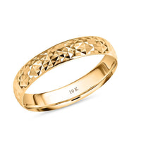 10K Yellow Gold Diamond-Cut Ring 1.62 Grams (Size 7.5)