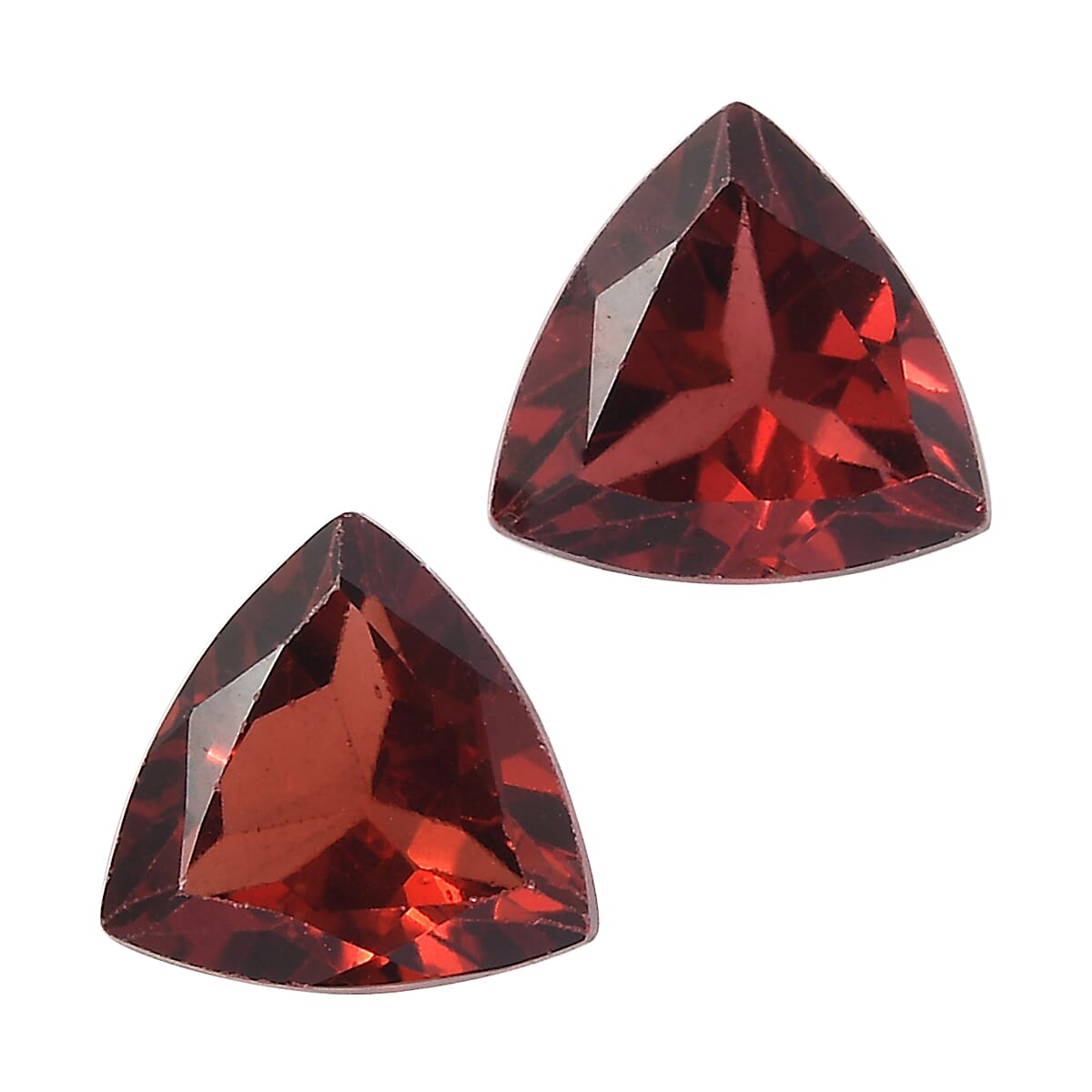 1.66 ctw Trillion Cut Mozambique Garnet Loose Gemstone – AA Grade (Set Of 2) (6 mm)