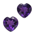 1.93 ctw Heart Cut African Amethyst Loose Gemstone – AA Grade (Set Of 2) (7 mm) - Sticky add to cart bar
