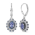D'Joy Premium Peacock Tanzanite and Multi Gemstone 1.90 ctw Earrings in Rhodium Over Sterling Silver - Sticky add to cart bar
