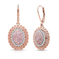 D'Joy Natural Pink and White Diamond I3 1.00 ctw Petal Crown Earrings in 18K Vermeil Rose Gold Over Sterling Silver - Sticky add to cart bar