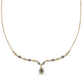 D'Joy Premium Milanoa Green and Yellow Sapphire, Moissanite 1.75 ctw Forest Grace Necklace in 18K Vermeil Yellow Gold Over Sterling Silver 18-20 Inches - Sticky add to cart bar