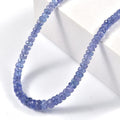 D'Joy Tanzanite 72.00 ctw Beaded Necklace (18-20 Inches) in Rhodium Over Sterling Silver - Sticky add to cart bar
