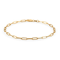 2.5mm Paperclip Chain Bracelet in 10K Yellow Gold (7.50 In) 0.9 Grams