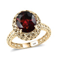 Mirage Collection 10K Yellow Gold AAA Orissa Rhodolite Garnet Ring (Size 7.0) 4.00 ctw - Sticky add to cart bar