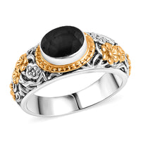 D'Joy Bali Legacy Socoto Emerald Ring in 22K Vermeil YG Over Sterling Silver (Size 11.0) 1.20 ctw