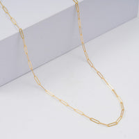 Italian 2mm Paperclip Chain Necklace in 10K Yellow Gold 1.95 Grams (20 Inches) (Ships in 12-15 Business Days)