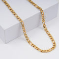 Figaro Chain Necklace in ION Plated YG Stainless Steel 22 Inches - Sticky add to cart bar