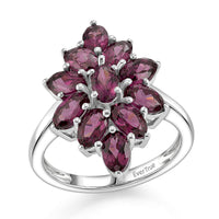 EverTrue Tanzanian Wine Garnet Ring in Platinum Bond (Size 6.0) 3.35 ctw