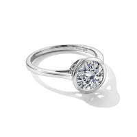 D'Joy Simulated Diamond Ring in Platinum Over Sterling Silver (Size 7.0)