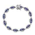 D'Joy Tanzanite, Moissanite Nature Luxe Vine Bracelet in Rhodium Over Sterling Silver (7.25 In) 6.25 ctw - Sticky add to cart bar