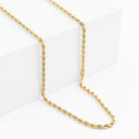 Italian 2.7mm Silk Rope Chain Necklace in 14K Yellow Gold (18 Inches) 3.25 Grams