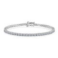 Luxuriant Lab Grown Diamond (SI) Tennis Bracelet 1 Row in Rhodium Over Sterling Silver (6.50 In) (Delivery in 7-10 Days) 4.00 ctw - Sticky add to cart bar
