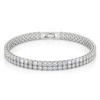 Luxuriant Lab Grown Diamond (VS2) 5.00 ctw Bracelet in 10K White Gold (7.50 In) 8.75 Grams