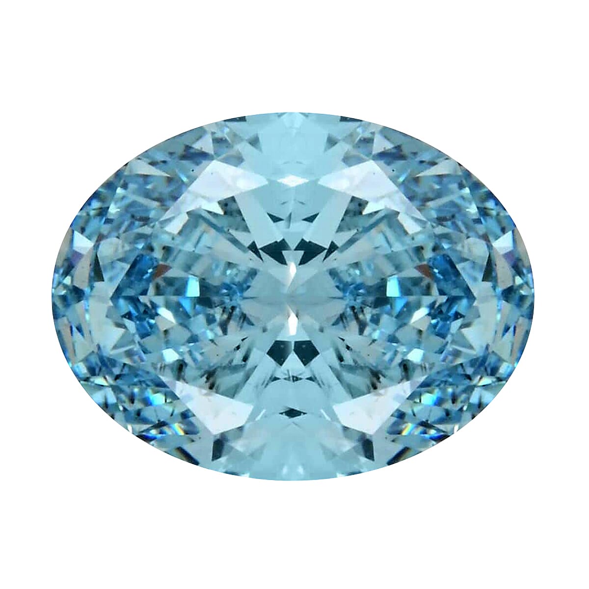 IGI Certified Luxuriant Lab Grown Blue Diamond (Oval) (VS2) 2.00 ctw