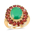 EverTrue Verde Onyx, Multi Gemstone Ring in 18K YG Plated (Size 10.0) 7.90 ctw - Sticky add to cart bar