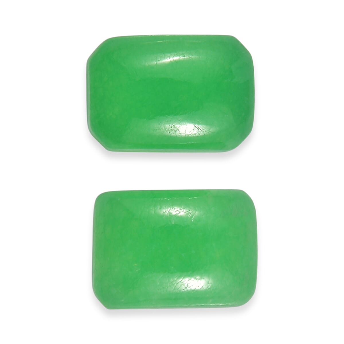 Green Jade (D) Set of 2 (Oct 7x5 mm) 2.07 ctw