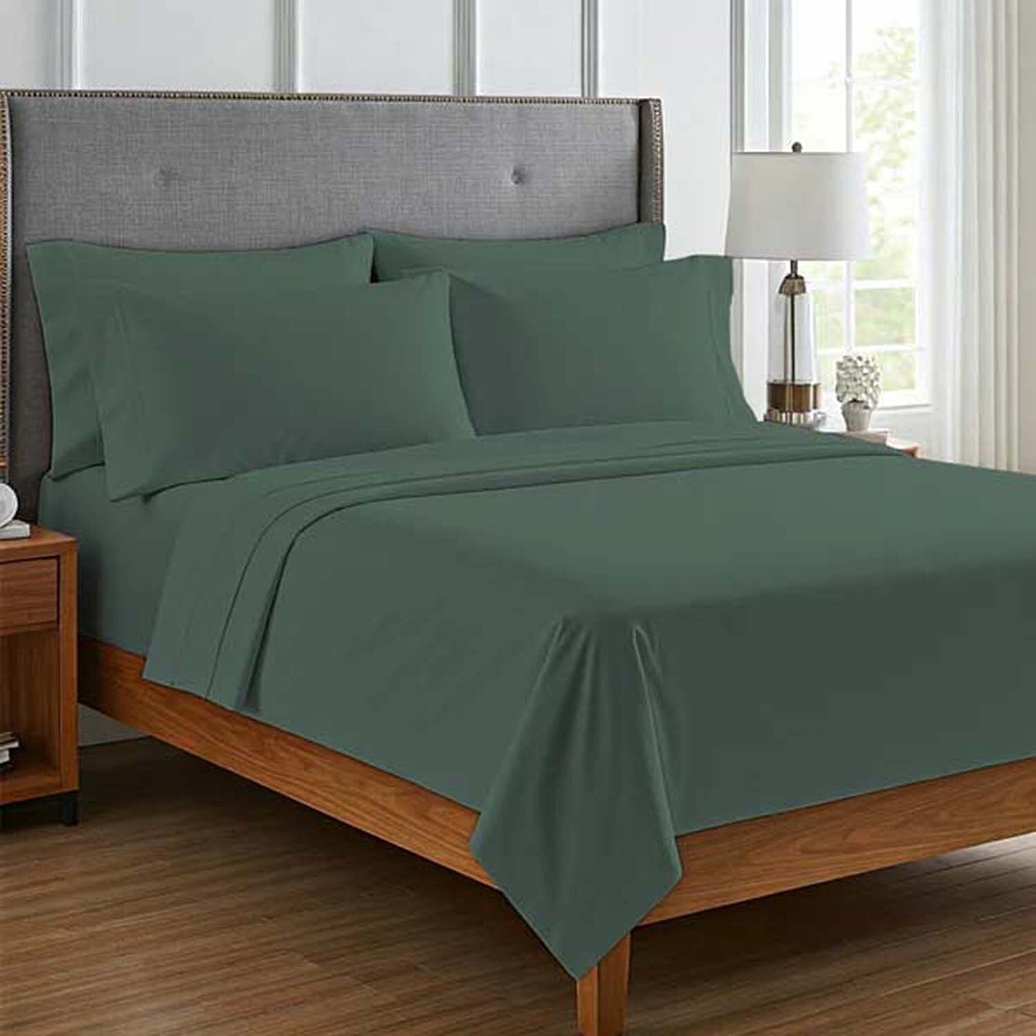 Seeboo 6pc Green Microfiber Sheet Set -King