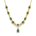 D'Joy Chrome Diopside and Moissanite 1.90 ctw Whispering Garden Necklace in 18K Vermeil Yellow Gold Over Sterling Silver 18-20 Inches (Ships in 3-5 Days) - Sticky add to cart bar