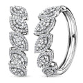D'Joy Natural Champagne Diamond Flowing Vine Earrings in Rhodium Over Sterling Silver 1.50 ctw - Sticky add to cart bar