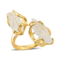 Aquamarine 14.00 ctw Ring (Adjustable) in Silvertone - Sticky add to cart bar