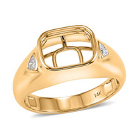 Lab Grown Diamond E-F VS 0.20 ctw Men's Ring in 14K Yellow Gold (Size 9.75) 5.60 Grams