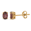 D'Joy Premium Madagascar Color Change Garnet 1.40 ctw Stud Earrings in 18K Vermeil Yellow Gold Over Sterling Silver - Sticky add to cart bar