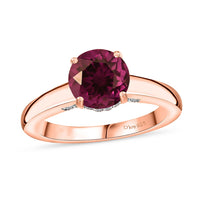 D'Joy Lab Grown Color Change Sapphire and Moissanite 2.85 ctw Ring in 18K Vermeil Rose Gold Over Sterling Silver (Size 10)