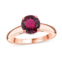 D'Joy Lab Grown Bixbite and Moissanite 2.85 ctw Ring in 18K Vermeil Rose Gold Over Sterling Silver (Size 4.5)