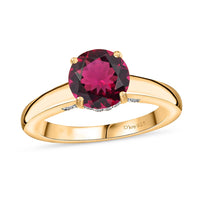 D'Joy Lab Grown Bixbite and Moissanite 2.85 ctw Ring in 18K Vermeil Yellow Gold Over Sterling Silver (Size 11.5)