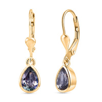 D'Joy Peacock Tanzanite Earrings in 18K Vermeil YG Over Sterling Silver 1.40 ctw