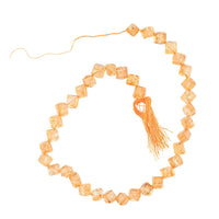 Brazilian Citrine 128.10 ctw Cubes Beaded Strand Necklace 13.5 Inches